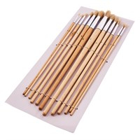 Amtech 12pc Round Art Brush Set